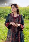 -3PC DHANAK EMBROIDERED SHIRT WITH DHANAK EMBROIDERED SHAWL AND TROUSER - 677