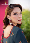 -3PC DHANAK EMBROIDERED SHIRT WITH DHANAK EMBROIDERED SHAWL AND TROUSER - 677
