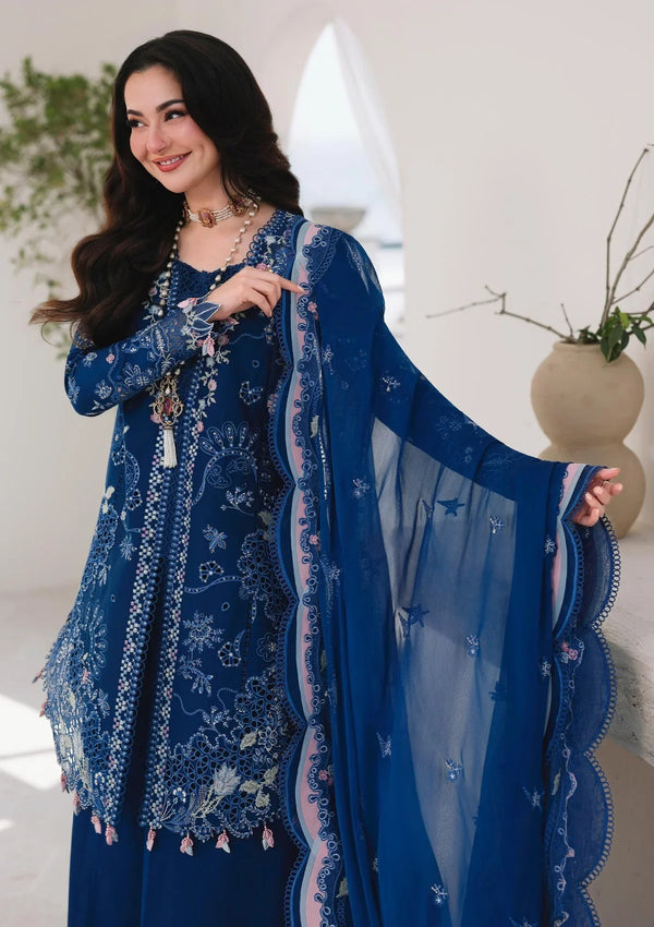 QALAMKAR PREMIUM EMBROIDERED LUXURY LAWN | UNSTITCHED 3-PIECE SUIT 713