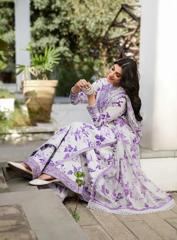 PRINTED LAWN EMBROIDERY UNSTITCH DRESS 3 PIECE V518