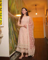 3 Piece Embroidered Lawn Shirt with Embroidered Khadi Net Dupatta 1049