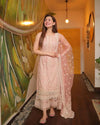 3 Piece Embroidered Lawn Shirt with Embroidered Khadi Net Dupatta 1049