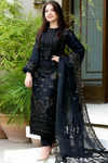 Black Lawn 3PC Embroidered-1020