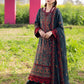 ASIM JOFA-3PC DHANAK EMBROIDERED SHIRT WITH DHANAK EMBROIDERED SHAWL AND TROUSER - 677