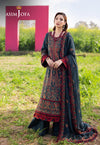 -3PC DHANAK EMBROIDERED SHIRT WITH DHANAK EMBROIDERED SHAWL AND TROUSER - 677