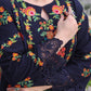 3PC DHANAK EMBROIDERED SHIRT WITH COURTRAI PRINTED SHAWL & TROUSER  V676