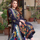 3PC DHANAK EMBROIDERED SHIRT WITH COURTRAI PRINTED SHAWL & TROUSER  V676