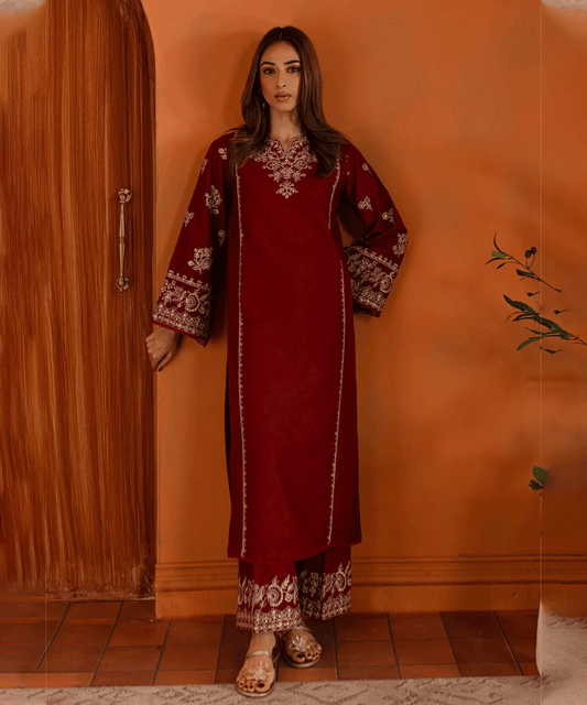 Dhanak - 2PC Embroidered Unstitch- 240