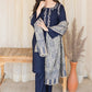 3 Piece Embroidered Shirt with Printed Wool Shawl MB 830
