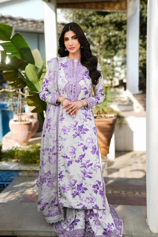 KARANDI  PRINTED+EMBROIDERY UNSTITCH DRESS 3 PIECE 518W