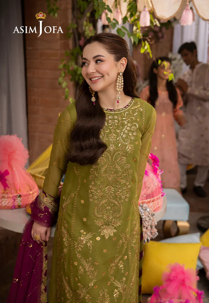 Dhanak  3PC Embroidered With Chiffon Embroidered Dupatta-243