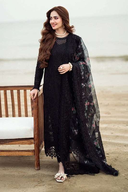 3PC DHANAK  EMBROIDERED  UNSTITCHED DRESS - 520W