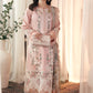 3PC DHANAK EMBROIDERED SHIRT WITH COUTRAI PRINTED SHAWL AND TROUSER 501