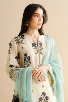 3Pc Digital Printed Lawn Shirt with Printed Dupatta CO 492