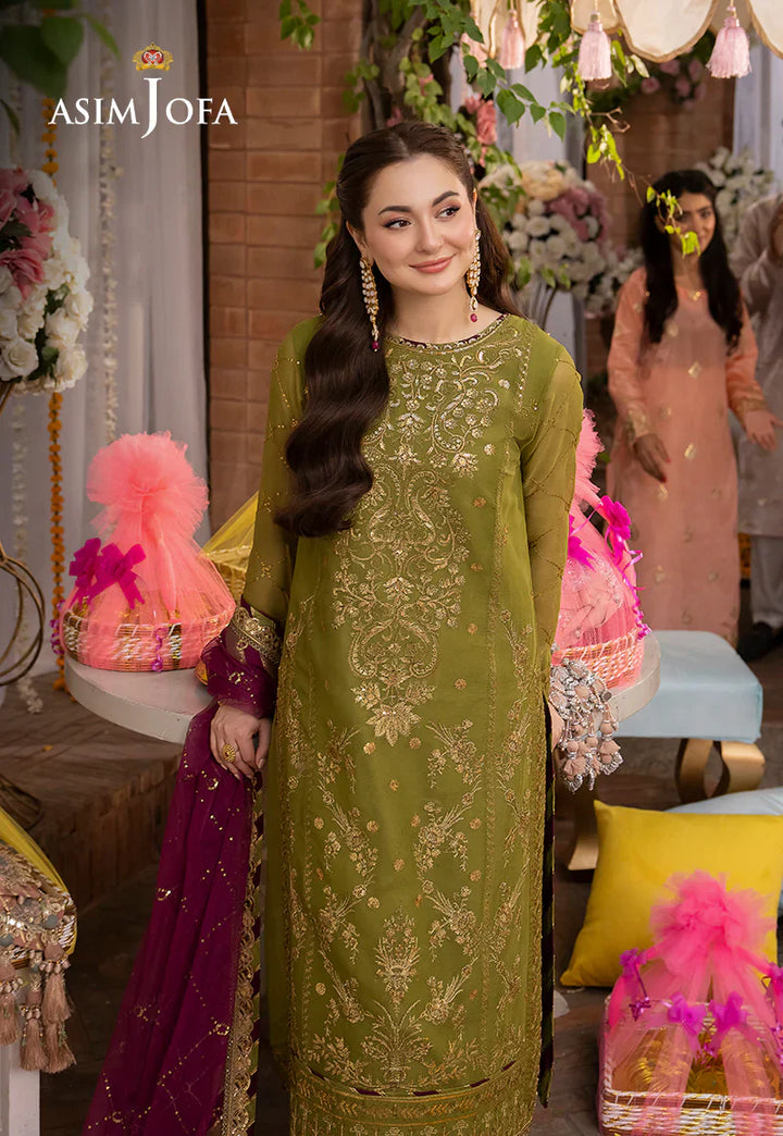 Dhanak  3PC Embroidered With Chiffon Embroidered Dupatta-243