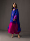 3 Piece Unstitched Embroidered and Printed SIlk Suit 230