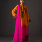 3 Piece Unstitched Embroidered and Printed SIlk Suit 228