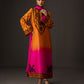 3 Piece Unstitched Embroidered and Printed SIlk Suit 228