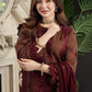 3PC LAWN EMBROIDERED SHIRT WITH CHIFFON EMBROIDERED DUPATTA AND TROUSER - AJ2556
