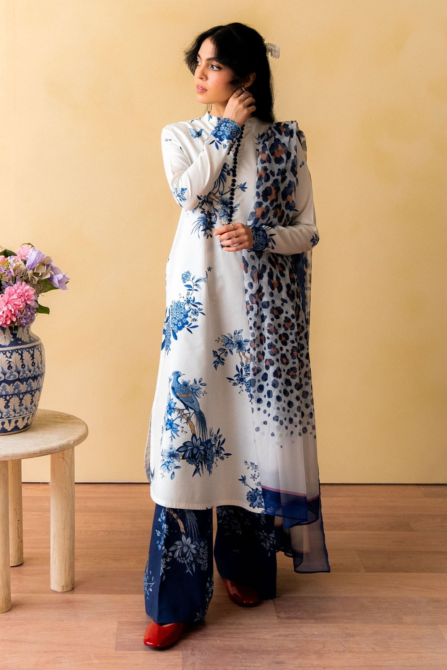 3Pc Digital Printed Lawn Shirt with Printed Dupatta CO488