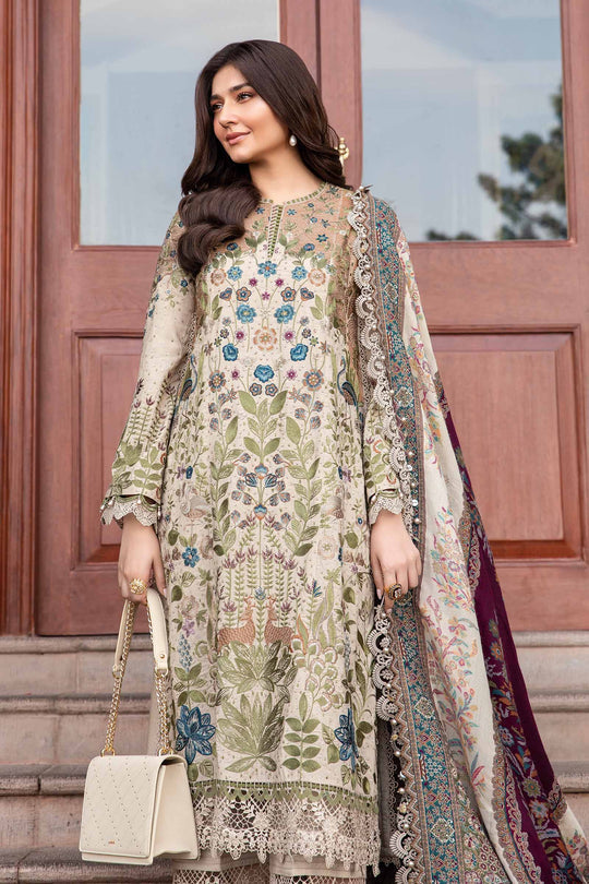 Lawn Embroidered Shirt with Digital printert monark duppata V669 L