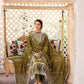 MAHNUR - 3PC DHANAK EMBROIDERED SHIRT WITH DHANAK EMBROIDERED SHAWL AND TROUSER - MR 590