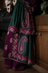 -3PC DHANAK EMBROIDERED SHIRT WITH DHANAK EMBROIDERED SHAWL AND TROUSER- 678