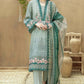 3 Piece Embroidered Lawn Shirt with Embroidered Organza dupatta LM16