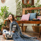 3PC-Printed Lawn Shirt With Voile Printed Dupatta-1542
