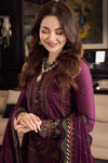 Lawn 3PC Embroidered With Chiffon Embroidered Dupatta 668