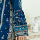3 Piece Embroidered dhanak Shirt and Trouser with Printed Poly Lawn Dupatta ZS50-3