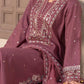 Dhanak-3PC Embroidered Shirt with Chiffon Embroidered Dupatta-1321W