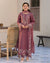 Dhanak-3PC Embroidered Shirt with Chiffon Embroidered Dupatta-1321W