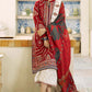 ZS 50B-3 Piece Unstitched Heavy Embroidered Dhanak Suit ( Fine Printed Wool Shawl)