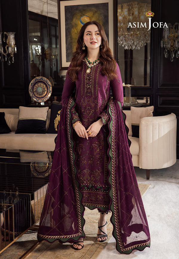 Lawn 3PC Embroidered With Chiffon Embroidered Dupatta 668
