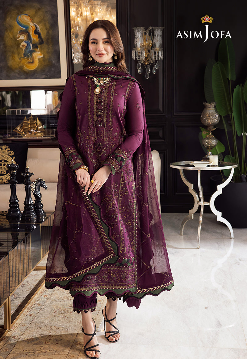 Asim Jofa Dhanak 3PC Embroidered With Chiffon Embroidered Dupatta 668