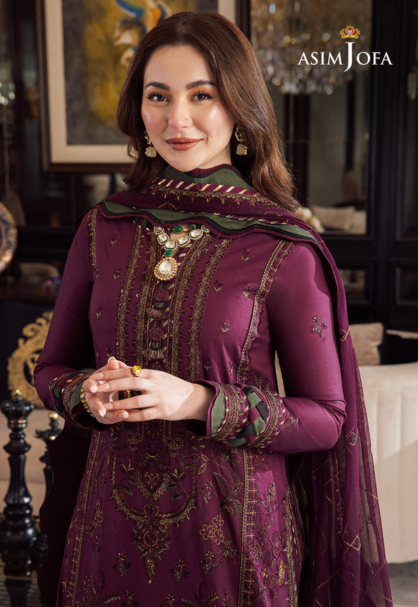 Lawn 3PC Embroidered With Chiffon Embroidered Dupatta 668
