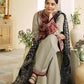 ZS 57-3 Piece Unstitched Heavy Embroidered Dhanak Suit ( Fine Printed Wool Shawl)