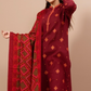 3 Piece Embroidered Dhanak Shirt WithPrinted Wool Shawl RS 705
