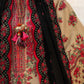 3 Piece Embroidered dhannak shirt with Embroidered dhannak shawl HR 690