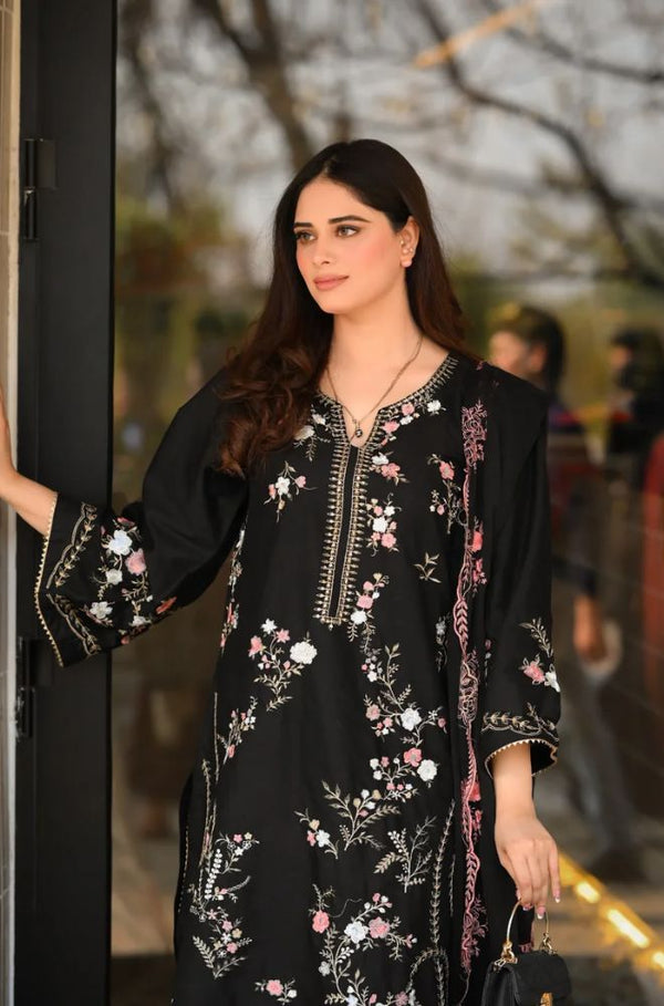 Summer 3Piece Lawn Embroidered Suit V 729
